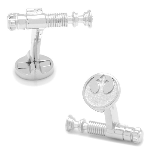[CU.CUFF.0027869] Sterling Silver 3d Luke Lightsaber Cufflinks