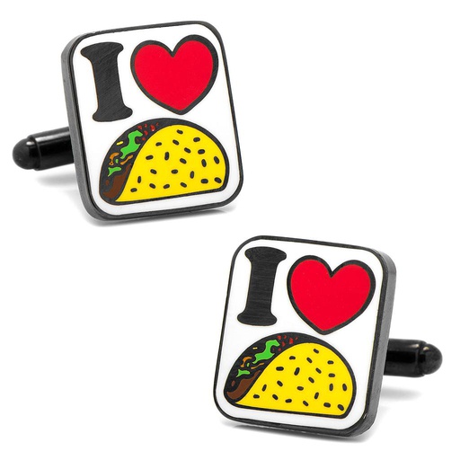 [CU.CUFF.0027930] I Love Tacos Cufflinks
