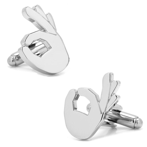 [CU.CUFF.0027931] Ok Sign Emoji Cufflinks
