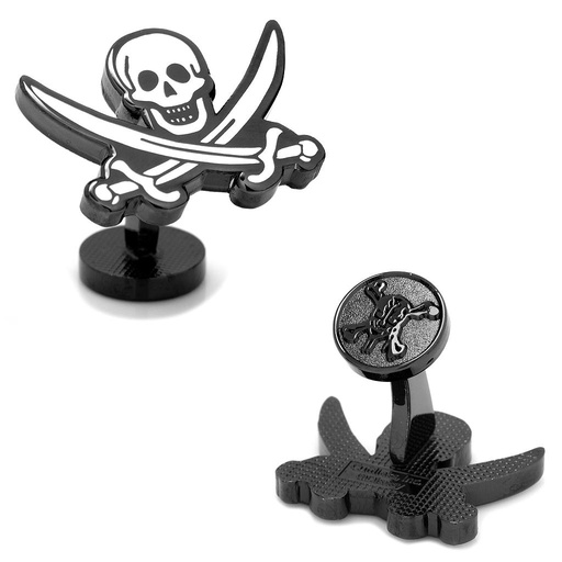 [CU.CUFF.0027995] Black Pearl Flag Cufflinks