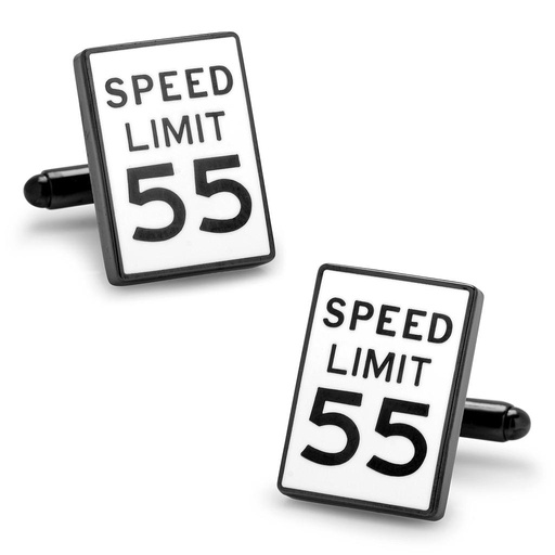 [CU.CUFF.0028101] Speed Limit Sign Cufflinks