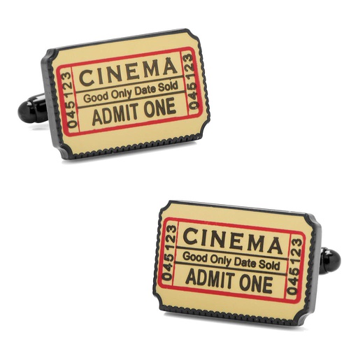 [CU.CUFF.0028105] Cinema Ticket Cufflinks