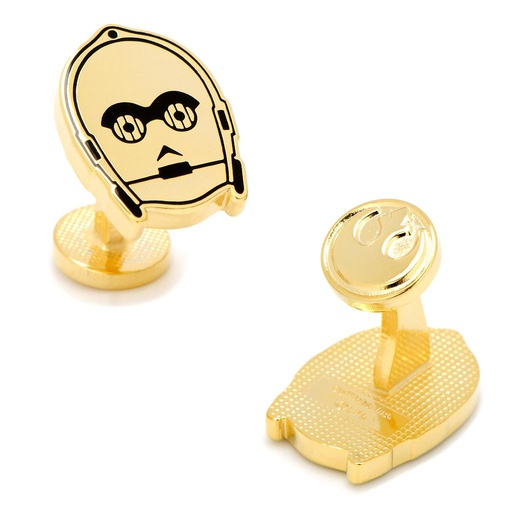 [CU.CUFF.0028138] Gold Plated C3po Cufflinks