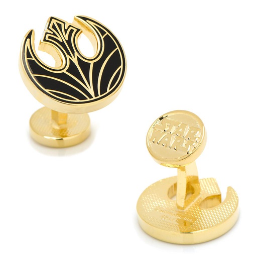 [CU.CUFF.0028156] Gold Rebel Symbol Cufflinks