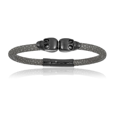 [DA.FASH.0049558] Double Bone Double Skull Stingray Bracelet