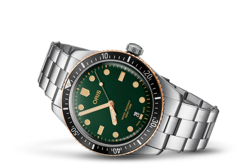 [OR.WATC.0049579] Oris Diver 65 Steel &amp; Bronze Green Dial On Bracelet