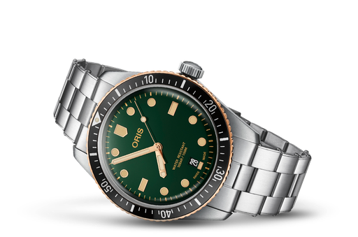 [OR.WATC.0049579] Oris Diver 65 Steel & Bronze Green Dial On Bracelet