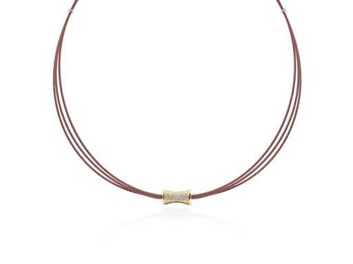Cable Eclipse Necklace With 18k Gold &amp; Diamonds