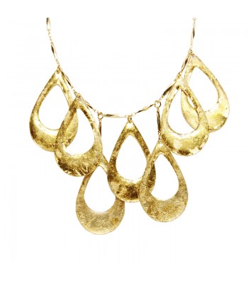 [EV.FASH.0050045] Athena Necklace 2 Drops 17" Gold