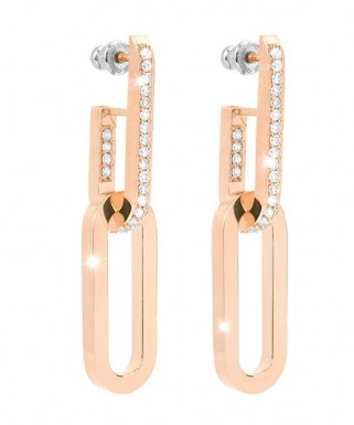 [TE.FASH.0050083] Stockholm Oval Dangle Crystal Set Earrings