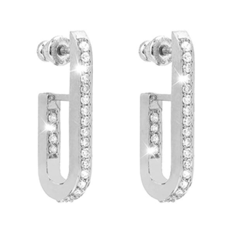 [TE.FASH.0050107] Stockholm Oval Crystal Set Earrings