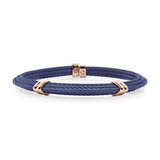 [AL.FASH.0050126] Blueberry Cable Tiered Bracelet With Dual Steel Stations