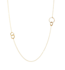 [TE.FASH.0050232] Aria Long Necklace With 2 Double Circles