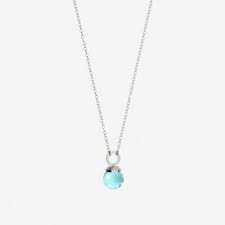 [TE.FASH.0050255] Hollywood Stone 36&quot; Necklace With 1 Large Blue Bead