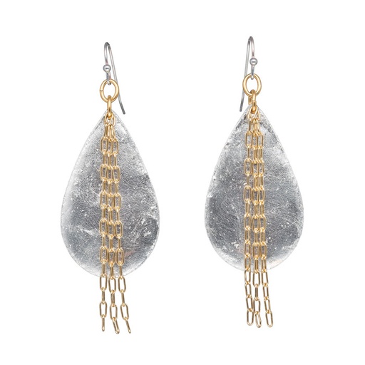 [EV.FASH.0050414] Delia In Chains Medium Teardrop Earrings