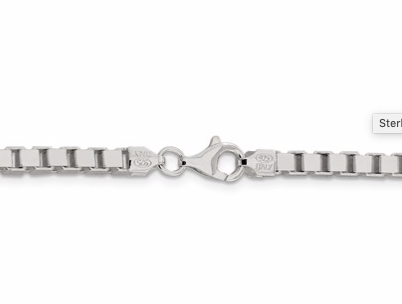 [QU.FASH.0050431] Sterling Silver 3.75mm Box Chain