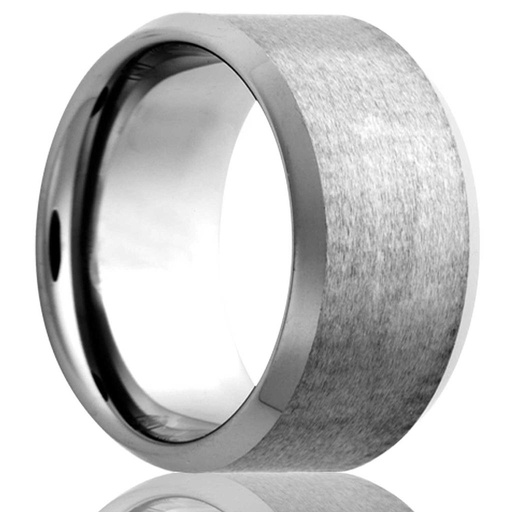 [HE.WEDD.0050497] Beveled Edge Cobalt Band 7mm High Polish Bevel Edge With Satin Finish Center