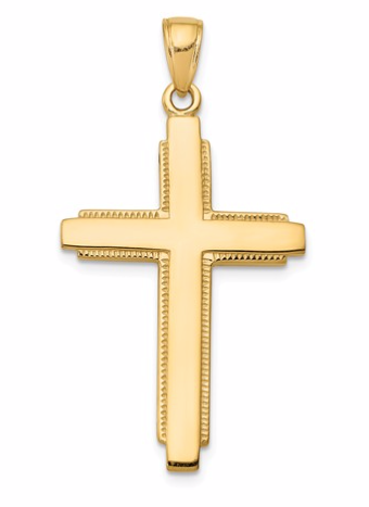 [QU.GOLD.0050518] 14k Solid Cross Pendant