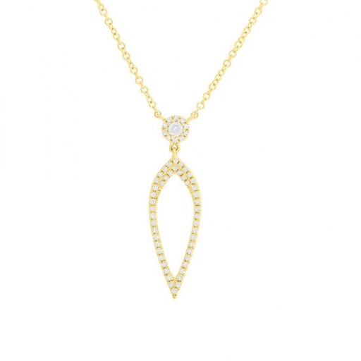 [SH.DIAM.0050641] 0.20ct 14k Yellow Gold Diamond Necklace