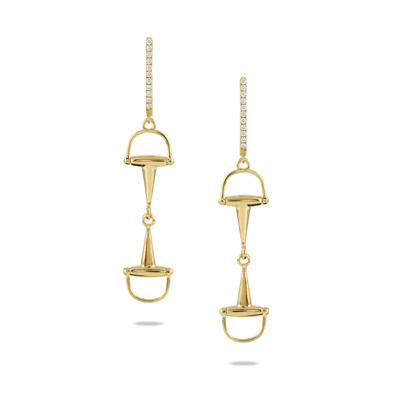 [DO.DIAM.0050701] 18k Gold Diamond Horse Bit Earring