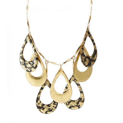 [EV.FASH.0051085] Athena Necklace - Black & Gold