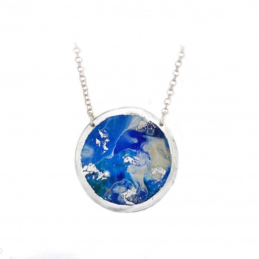 [EV.FASH.0051340] Cast Yourself On Every Wave Pendant - Silver