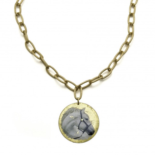 [EV.FASH.0051372] White Horse Pendant