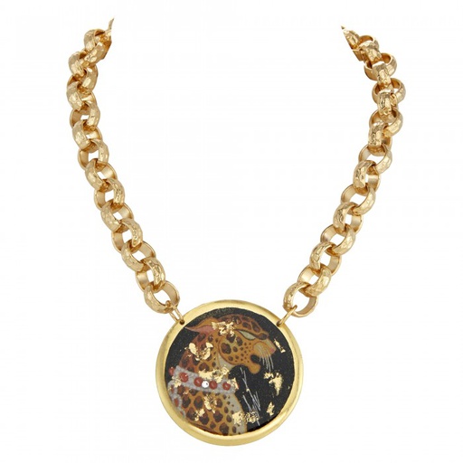 [EV.FASH.0051430] Erté Leopard Necklace