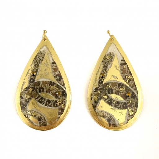 [EV.FASH.0051651] Python Snake Teardrop Earrings