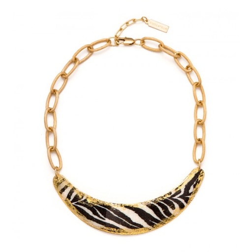 [EV.FASH.0051736] Zebra Boomer Necklace