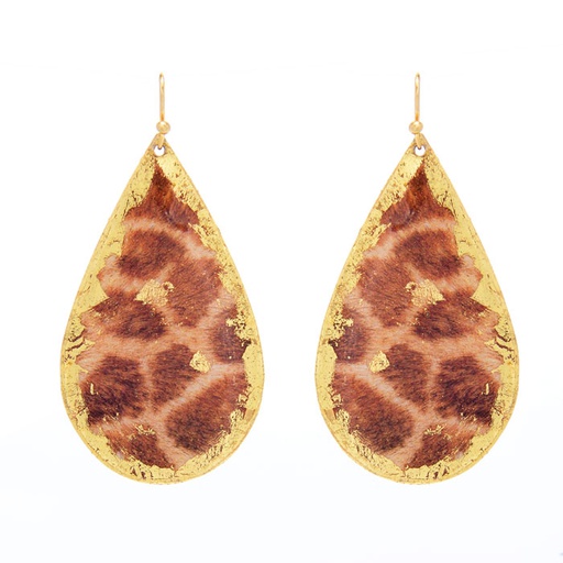 [EV.FASH.0051741] Giraffe Print Teardrop Earrings