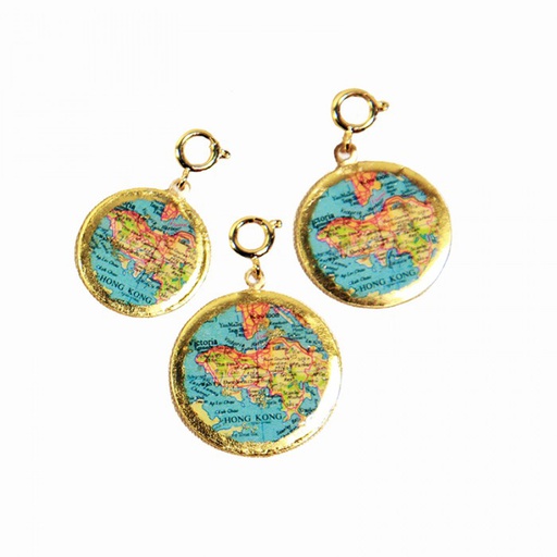 [EV.FASH.0051845] Hong Kong Map Charm