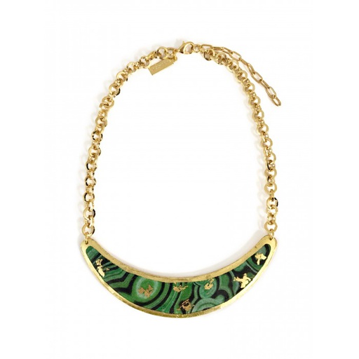[EV.FASH.0052090] Malachite Boomer Necklace