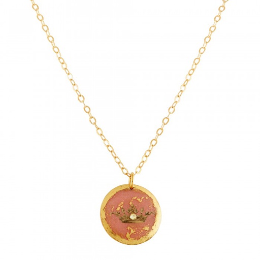 [EV.FASH.0052230] Pink Crown Mini Pendant