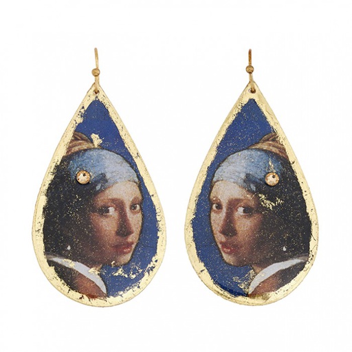 [EV.FASH.0052237] Girl With A Pearl Earring Teardrop Earrings