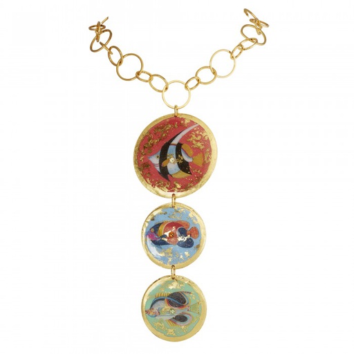 [EV.FASH.0052371] Go Fish 3 Part Necklace