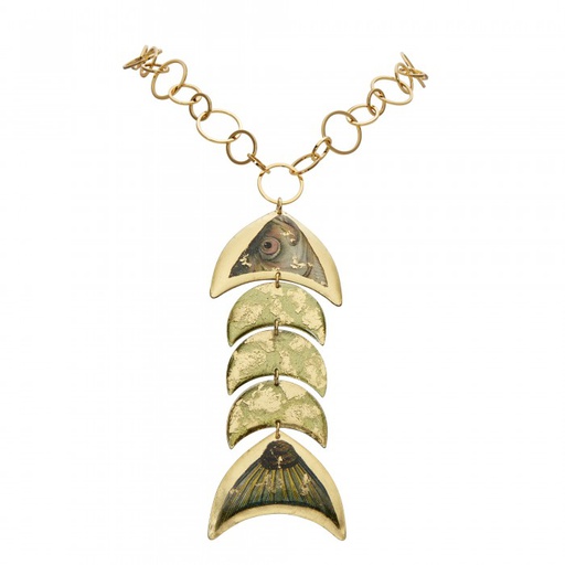 [EV.FASH.0052372] Skelefish 5 Part Necklace
