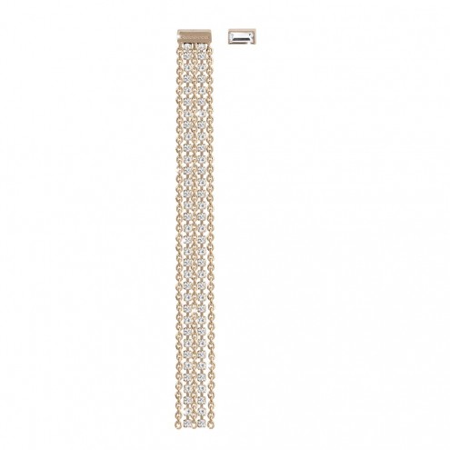 [TE.FASH.0052820] Tokyo 5 Row Long Dangle Earrings With Crystals