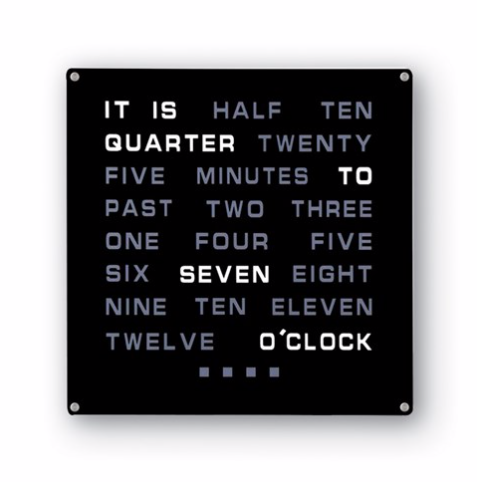 [QU.PROD.0052991] Led Black Word Wall Clock