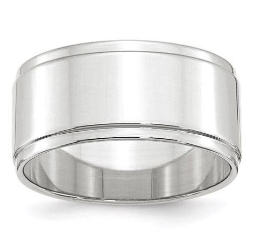 [QU.WEDD.0053071] 14kw 10mm Flat With Step Edge Band Size 14