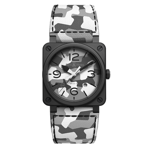 [BE.WATC.0053095] Br03 White Camo Watch
