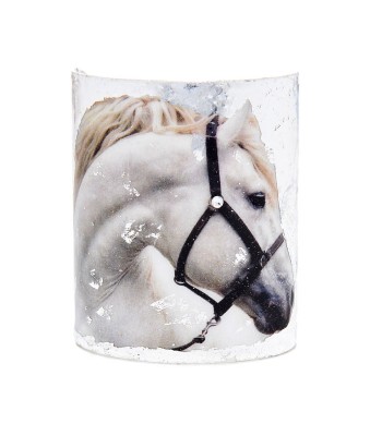 [CA.FASH.0053110] White Horse Cuff 3" Silver