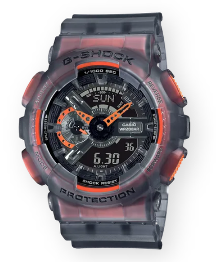 [VI.WATC.0053121] G-Shock Orange Underneath Grey Watch