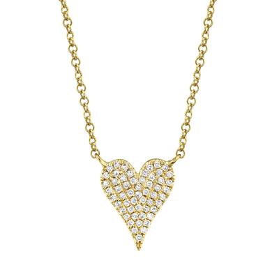 14k Gold Mini Pave Heart