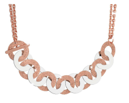 [TE.FASH.0053391] R-Zero Bronze & Steel Necklace