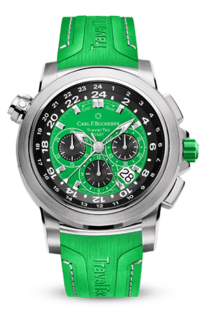 [CA.WATC.0053598] Carl F. Bucherer Patravi Traveltec Color Edition - Green