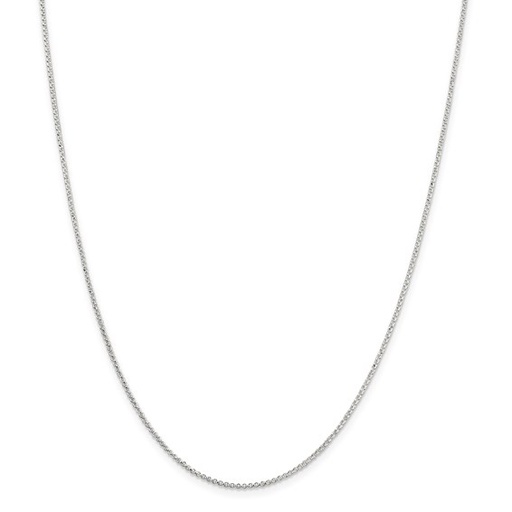 [QU.FASH.0053637] Sterling Silver 1.4m Polished Rolo Chain