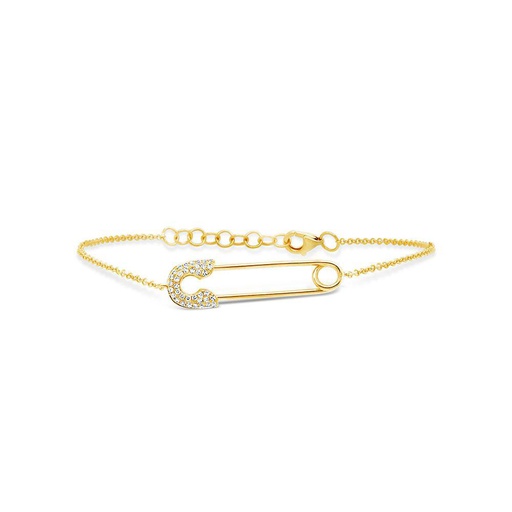 Diamond Safety Pin Bracelet