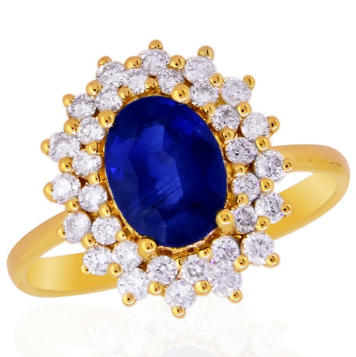 [LA.GEMS.0053797] 14k Yellow Gold Precious Gem An Diamond Ring