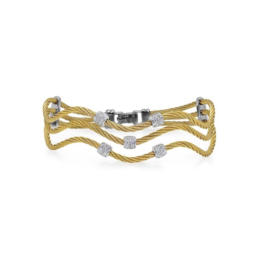 [AL.FASH.0053871] Yellow Cable Petite Wave Bracelet